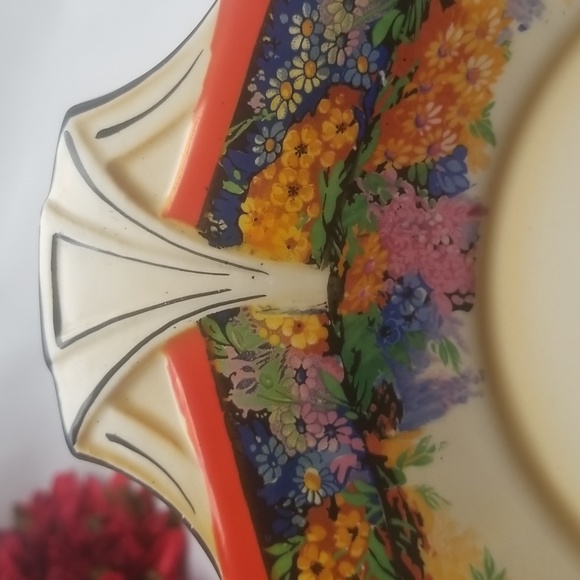 H & K Tunstall Floradora Art Deco Serving Plate - Picture 10 of 15